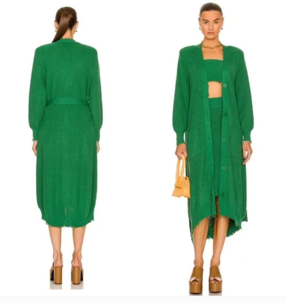 SER.O.YA Amanda Sweater Amazon Green Knit Cardigan Longline Dress New Small